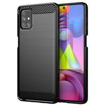 „Samsung Galaxy M51“ dėklas, skirtas Samsung M51 A12 A42 A32 S21 S20 FE dangtelis, atsparus smūgiams silikoninis apsauginis buferis, skirtas Samsung M51 For Samsung A51 4G juoda