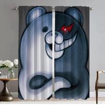 Blackout Curtain for Room 2 Panel Danganronpa - Monokuma Halloween Decoration Partition Anti-mosquito Curtains Shades Living W50xH70cmx2pcs-CL