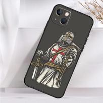 „Christian Templar Knights“ telefono dėklas, skirtas „iPhone 16 15 14 12 11 13 Pro Max 7 8 Plus X XR XS Max 13 12 Mini“ dėklui iPhone 16 gray