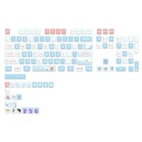 125 Keys PBT Keycaps DYESUB MDA Profile Little  Keycap Set For CherryMXSwitch Mechanical Keyboard BLUE Keycaps