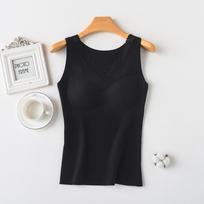 Women's Thermal Velvet Vest with Chest Pads for Autumn and Winter XXL
