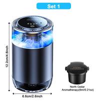 Smart Car Air Freshener Rechargeable Car Aroma Diffuser Cloud Mist With Sound RGB Light for Automotive Interior Accessories black