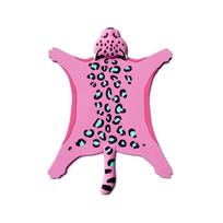 Cute Silicone Coaster Insulated Water Non-slip Pad Cartoon Animal Heat-resistant Cup Mat Tiger Leopard Placemat Home Kitchen pink