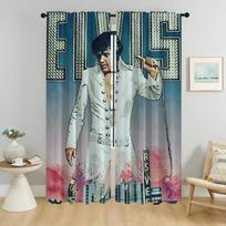 Elegant Room Curtains 2 Pieces Elvies Window Curtain for Room 2 Panel Tulle for Bedroom Halloween Decoration Shades Partition W50xH70cmx2pcs-CL