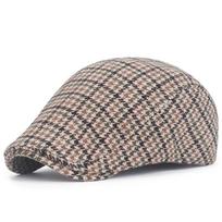 Men and Women Unisex’s Retro Berets Plaid Breathable Absorbent Paperboy Cap Spring Autumn Outdoor Casual Street Hats Adjustable