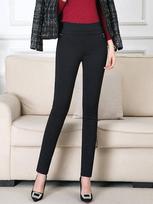 Spring Fleece Thin Black Elegant Women's Pant Casual Elastic Basics Slim Femal Clothing Fashion Pencil Pants Office Lady Trousers S juoda
