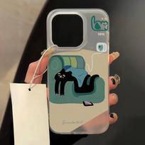 Mobiliųjų telefonų dėklai, skirti iPhone 11 13 15 Pro Max 12 14 Pro Max Case iPhone 16 15 Plus 13 Pro 12 Matinio tekstūros dažytos animacinės gėlės iPhone 11 balta