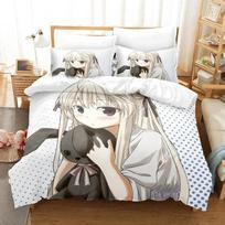 3D Printed Yosuga No Sora Kasugano Bedding Set Anime Duvet Cover Double Twin Full Queen King Adult Kids Quilt Cover Home Textile EU Twin 135x200cm