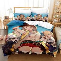 Atelier Ryza Ever Darkness & the Secret Hide out Bedding Set Boys Girls Twin Queen Size Duvet Cover Pillowcase Bed Kids Adult 135X200cm-2pcs