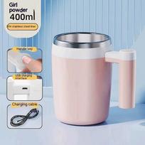 Savaime besimaišantis puodelis Sojų pieno puodelis Kavos puodelis Įkraunamas nešiojamas plaktuvas Milkshake Buitinis gėrimo įrankis Pieno puodelis 400ml gray