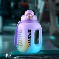 Sport Water Bottle Portable Fitness Plastic Cup With Straw Large Capacity Outdoor Travel Big Water Bottles Drinkware 1500-2500ml