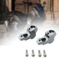 2 Pieces Motorcycle Handlebar Riser Accessory Easy to Install Aluminum Alloy for pilka spalva