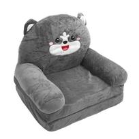 Vaikams 2 viename apverčiama lengva gulima sofa, ištraukiama miegamoji sofa Animacinių filmų sulankstoma vaikiška sofa gray