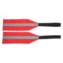 2Pcs Safety Travel Flag for Kayak Canoe Red Warning Flag with Webbing for Towing Canoes Truck red