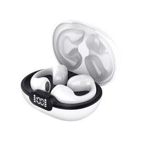 Double-ear Bluetooth Headphones Semi-in-ear Painless Wear Wireless Sports Bluetooth Headphones for Long Battery Life balta