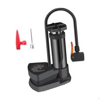 Bike Floor Pump,Foot Pump Compact Tire Pump,Ball Pump,Air Pump,with Pressure Gauge for Swimming black