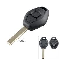 3 mygtukų HU92 automobilio rakto dėklas, dangtelis, korpusas BMW 3 5 7 serijoms E38 E39 E46 M5 X3 X5 Z3 Z4, automobilių atsarginių dalių priedai black