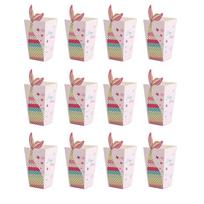 12Pcs Mermaid Tail Popcorn Gift Box Candy Party Paperboard Boxes Decorations Supplies Kids Shower Favors Bags Containers white