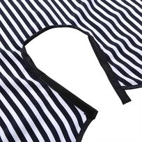 Soft Cloth Hair Cutting Barber Cape Hairdressing Salon Gown Bib Apron Vertical Stripes