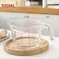 500/1000ml Matavimo stiklinė Aukšto borosilikatinio stiklo Skysčio skalės matavimas Galima naudoti mikrobangų krosnelėje Kepimo virtuvės reikmenys