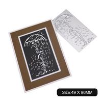 Pakelk skėtį aukštai Rėmelis Metalinis Sidabrinis Trafaretas Įspaudimo Pjovimo Formelės Skirtos PASIDARYK PATS Scrapbooking Popieriaus Albumų Kortelių Gamybai sidabras