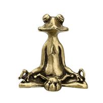 Žalvario meditacija Zen varlės statula Ornamentas Varinis Gyvūno Skulptūra Smilkalų degiklis Namų Rašomojo stalo apdaila Amatų dovanos