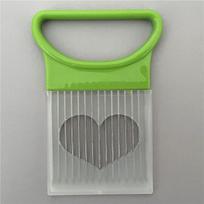 Food Slice Assistant Vegetable Holder Stainless Steel Onion Lemon Cutter Knife Pine Meat Needle Kitchen Gadgets Accessories Tool žalsvai mėlyna