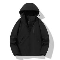 Jaukus vyriškas softshell striukė su gobtuvu, neperšlampamas vėjo nepraleidžiantis lengvas lietpalčio tipo apvalkalas lauko žygiams, kelionėms M juoda