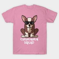 T Shirt Women Chihuahua Squad With Sunglasses Funny Cool Dog T S Harajuku Print Kawaii Tshirt Summer Short Sleeve Female T-Shirt Top Tee S rožinė