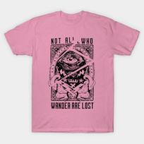 T Shirt Women Not All Who Wander Are Lost Harajuku Print Kawaii Tshirt Summer Short Sleeve Female T-Shirt Top Tee S rožinė