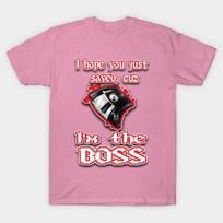 T Shirt Women Im The Boss.... Red Harajuku Print Kawaii Tshirt Summer Short Sleeve Female T-Shirt Top Tee S rožinė