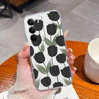 For OPPO P1 Speed Realme C75 13+ Neo7 Find X8 Pro Reno 13 Pro 13F Phone Case Beautiful Flowers Transparent TPU Silicone Shockproof Shell For Oppo Capa Realme C75 4G