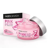 FACESCANADA Pink Aloe Vera Oil-Free Day Gel, 50g | 1.5% Hyaluronic Acid | Intense Hydration | Lightweight, Non Sticky  | No Alcohol & Parabens