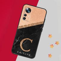 Personalised custom name initials For POCO F5 X3 X5 Pro F3 F4 M5s X4 GT Case For Xiaomi 13 14 Pro 11T 12T 13T Pro 12 Lite 12X POCO X4 GT black