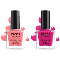 FACESCANADA Splash Glossy Finish Nail Enamel, Ballerina 201, 8 Ml & Splash Glossy Nail Enamel, Pink Flemenco 21, 8 Ml
