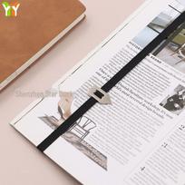 Multi-Color Elastic Library Ribbon Bookmark with Metal Pointer 18.5*1cm juoda