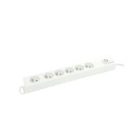 6 OUTLET POWER STRIP INT 1.5M WHITE balta