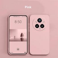 For Realme 14 Pro Plus Liquid Silicone Case Cover Realme 14 Pro+ Funda Coque Soft TPU Camera Protector Case Realme 14 Pro Plus ForRealme14ProPlus rožinė