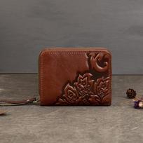 Women's Purse Vintage Embossed Card Bag Multi-function Large Capacity Coin Purse ruda