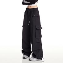Women's White Wide-Leg Hiphop Jazz Dance Pants - Trendy Casual Overalls M juoda