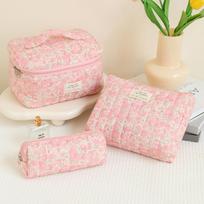 Ultra-lightweight Large Capacity Quilted Cosmetic Bag Women's Handheld Insulated Shredded Bag Storage Bag Liner Cotton Bag Bag