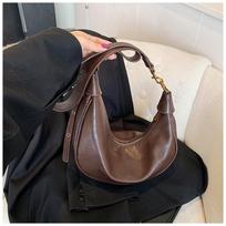 Retro miesto krepšys moterims kasdienis per petį / crossbody krepšys-koldūnas kava