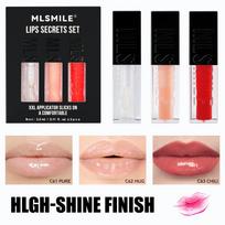 Water Gloss Mirror Lip Glaze Set Transparent Dudu Lip Moisturizing Moisturizing Pearlescent Lip Gloss 3.5ml*3