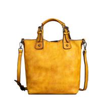 New Women's Bag Large Capacity Crossbody Bag Hand Polished Retro Leather Multi-purpose Shoulder Bag