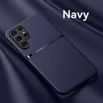 For Samsung Galaxy S22 Ultra Case Car Magnetic Holder Leather Phone Case For Sumsung S 22 Ultra S22 + Plus Shockproof Back Cover For Galaxy S22 Ultra