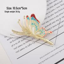 Romantic Colorful Butterfly Shark Clip Hairpin - Niche Summer Headdress Design