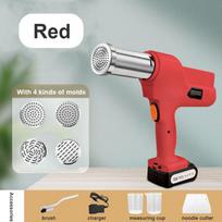 Noodle Maker Press Pasta Machine Stainless Steel Kitchen Pressing Spaghetti Crank Cutting Noodle Making Gun Kitchen Noodle Tools 1500MAH Battery raudona