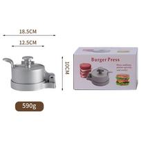 Hamburger Patty Maker Non-Stick Burger Meat Press Aluminum Alloy Non-coated Burger Press Manual Kitchen Accessories Tools gray
