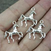 Pegasus Horse Charms Pendant Male Jewellery Bulk Aesthetic Making zinc alloy A04-4pcs-24x22mm