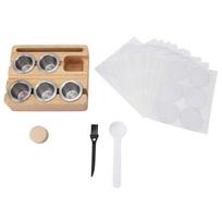 Coffee Capsule Filling Rack Reusable Coffee Pod Cup with Aluminum Foil Sticker Cover Filter Paper L white